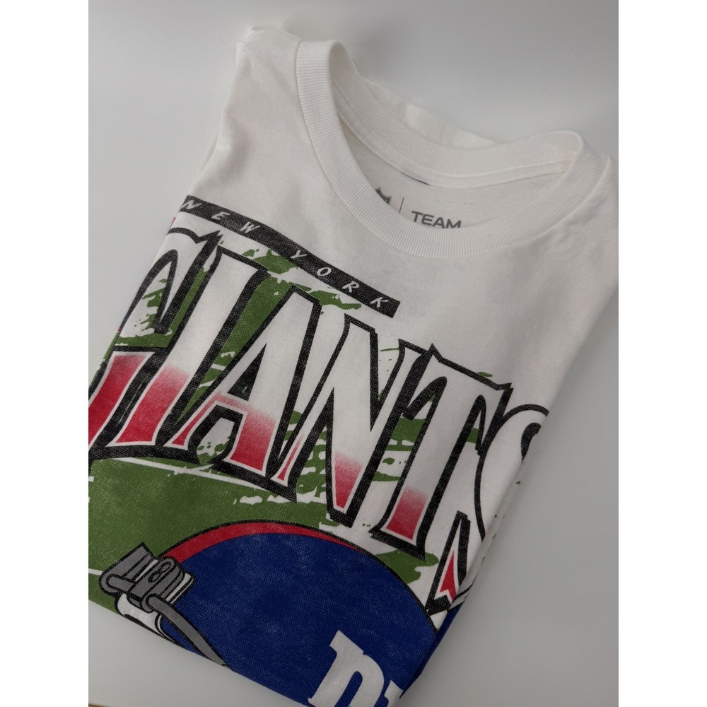 Aeropostale New York Giants Helmet Relaxed Graphic Tee White Small NWT